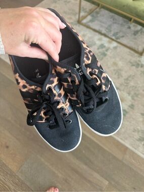 adidas Women's Black and Leopard Low-Top Sneakers